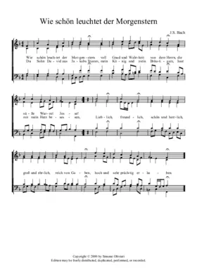 Wie schön leuchtet der Morgenstern, BWV 1