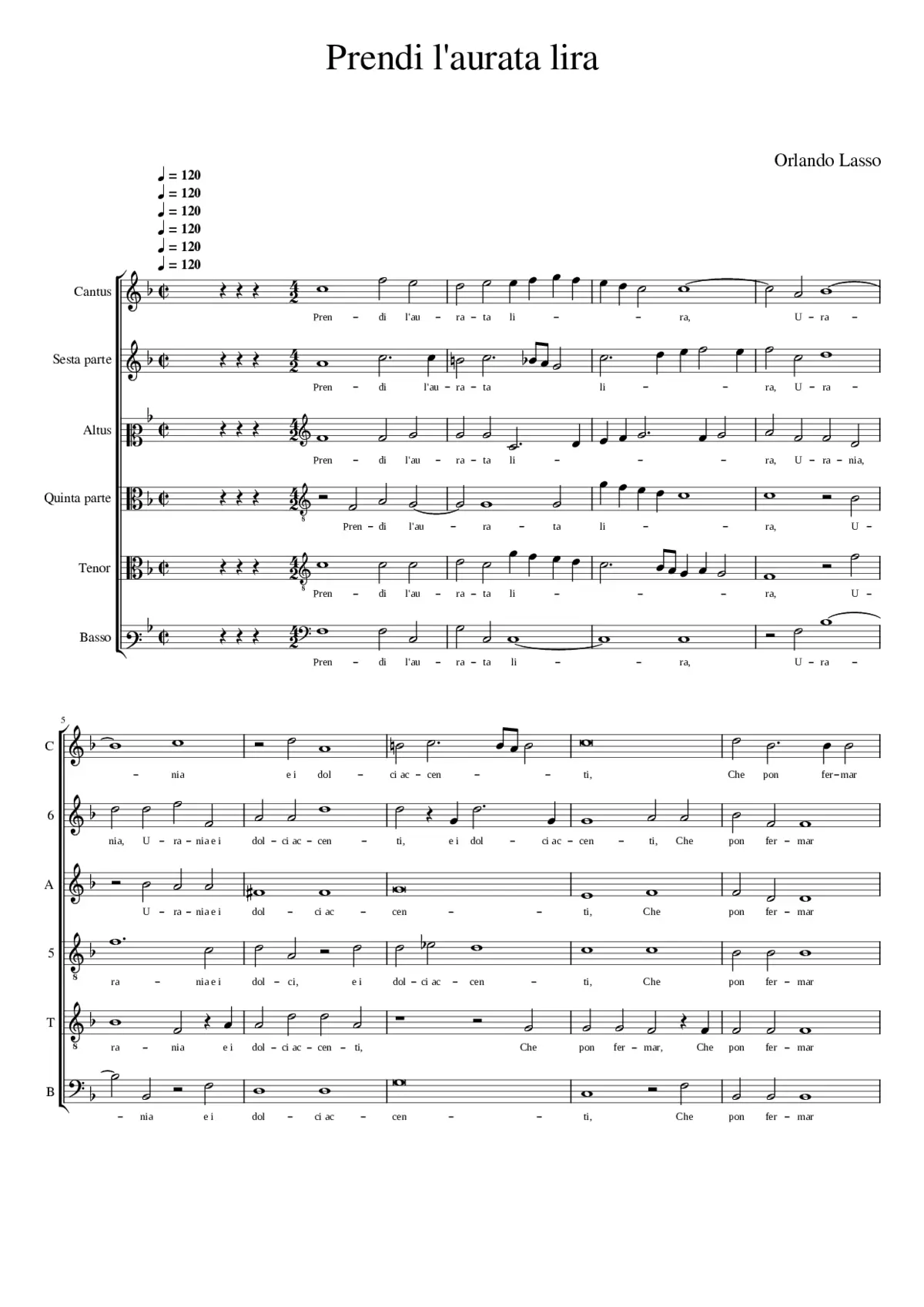 Prendi l'aurata lira - Page 1