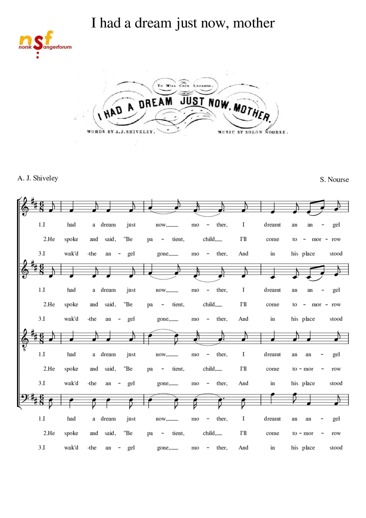 I had a dream just now mother - Page 1