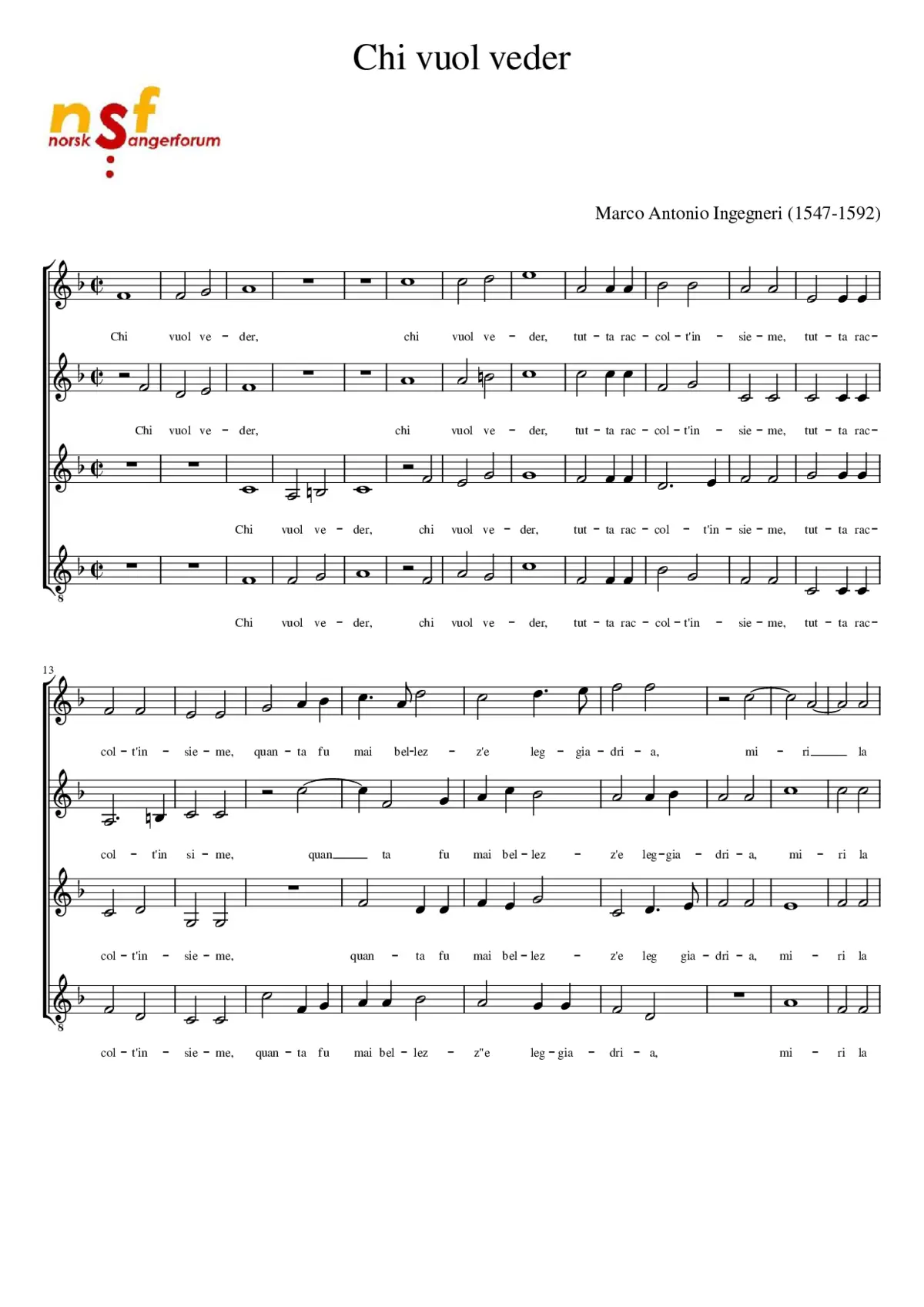 Chi vuol veder - Page 1