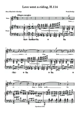 Love went a-riding, H.114