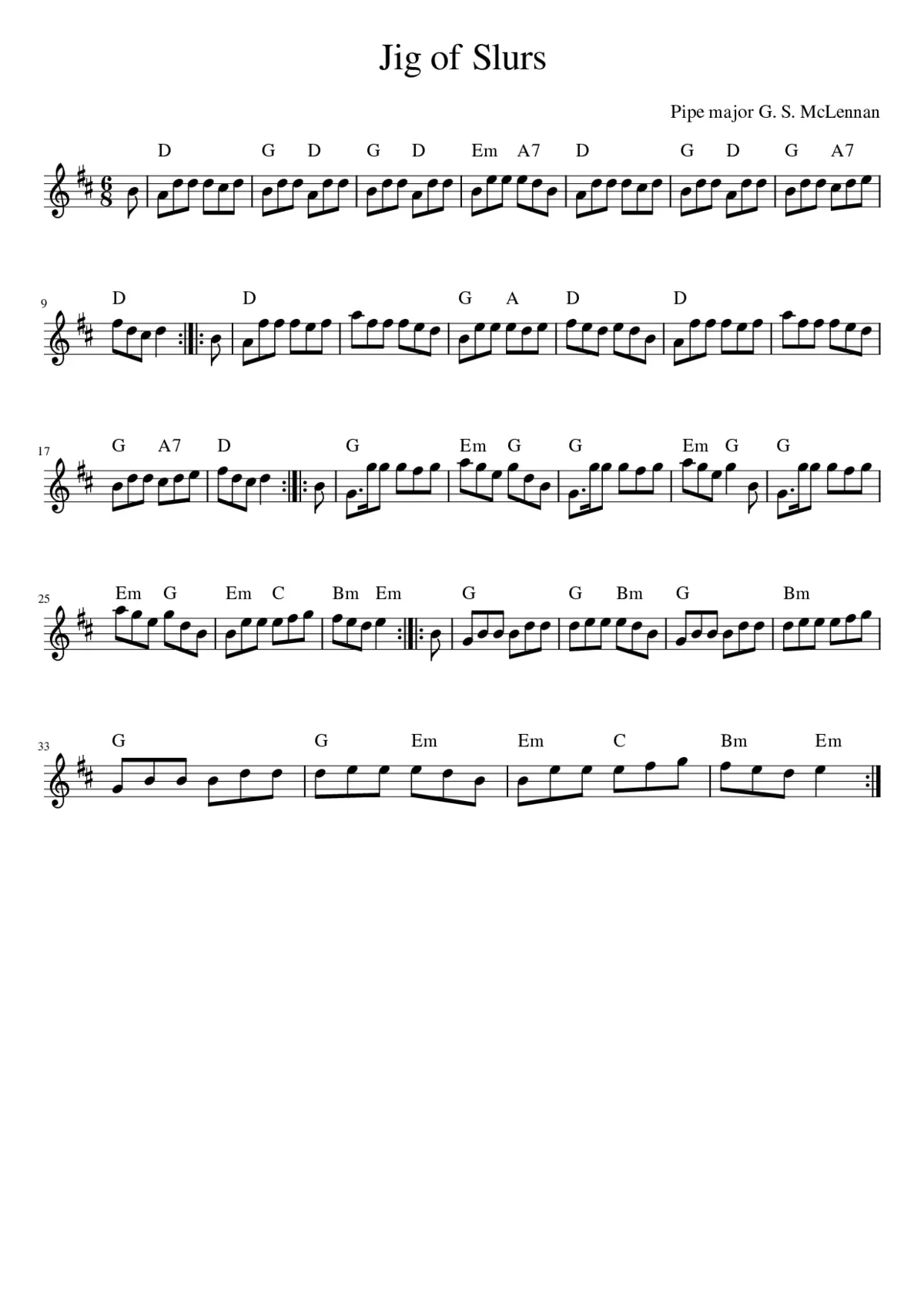 The Jig Of Slurs - Page 1