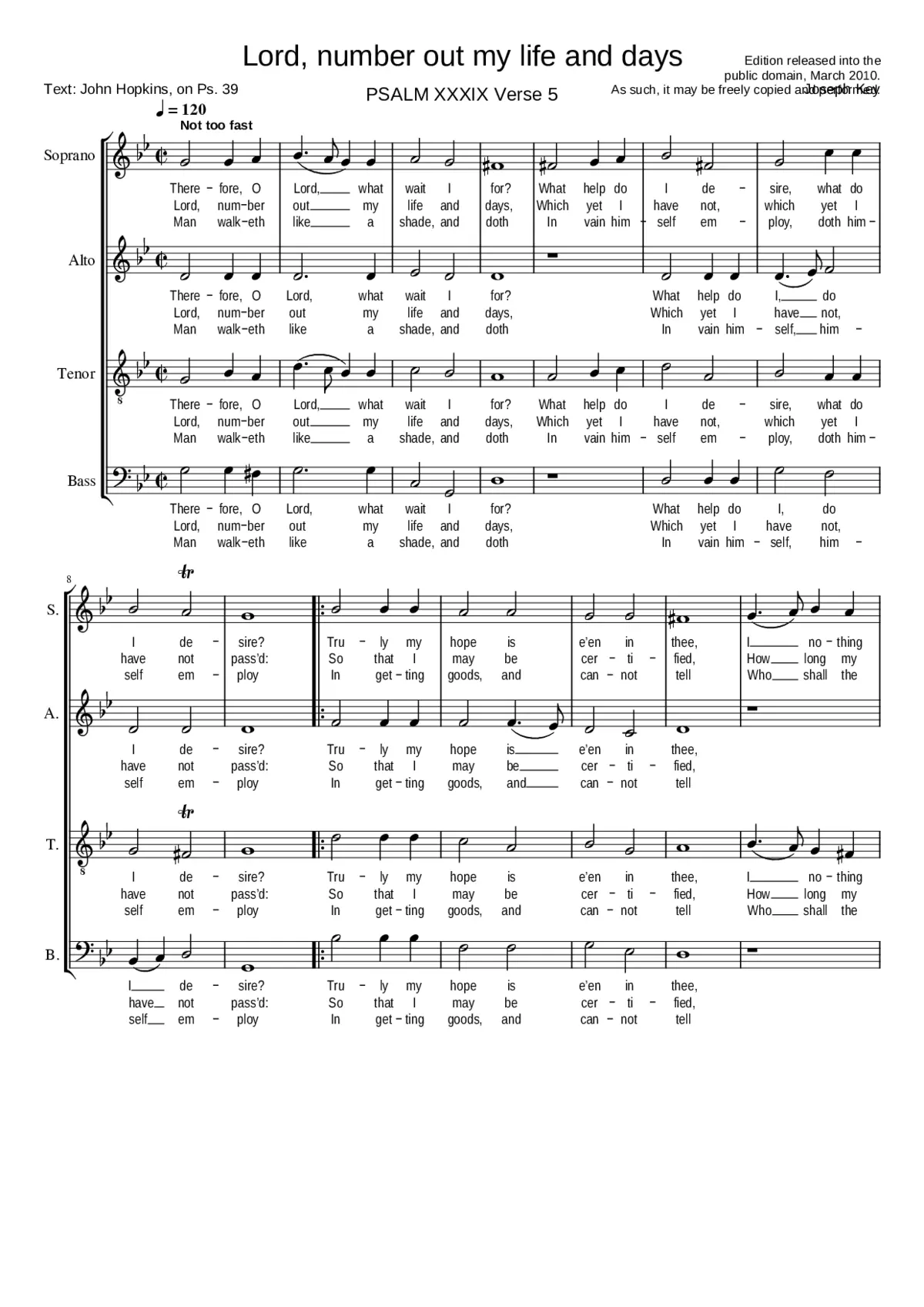 Lord number out my life and days - Page 1