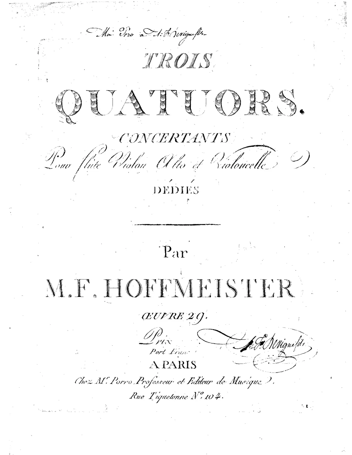 3 Quartets for Flute and Strings - Page 1
