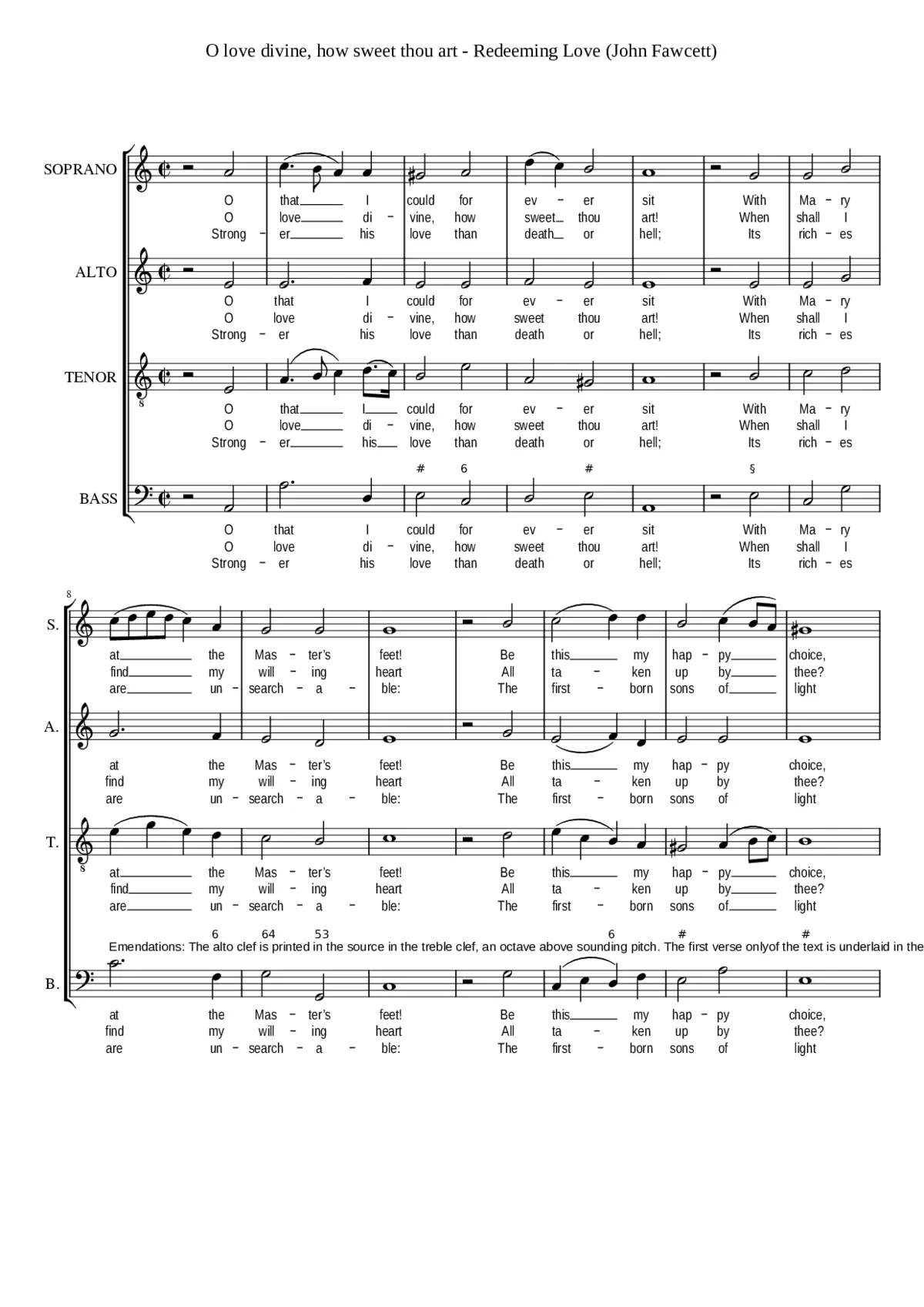 O love divine how sweet thou art - Page 1