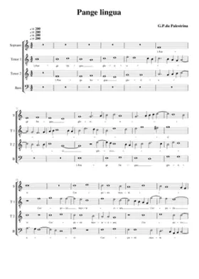 Pange lingua opera dubia (not to be confused with Pange lingua (1589) (Giovanni Pierluigi da Palestrina))
