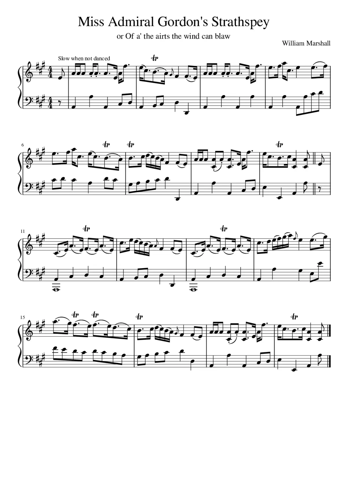 Miss Admiral Gordon's Strathspey - Page 1