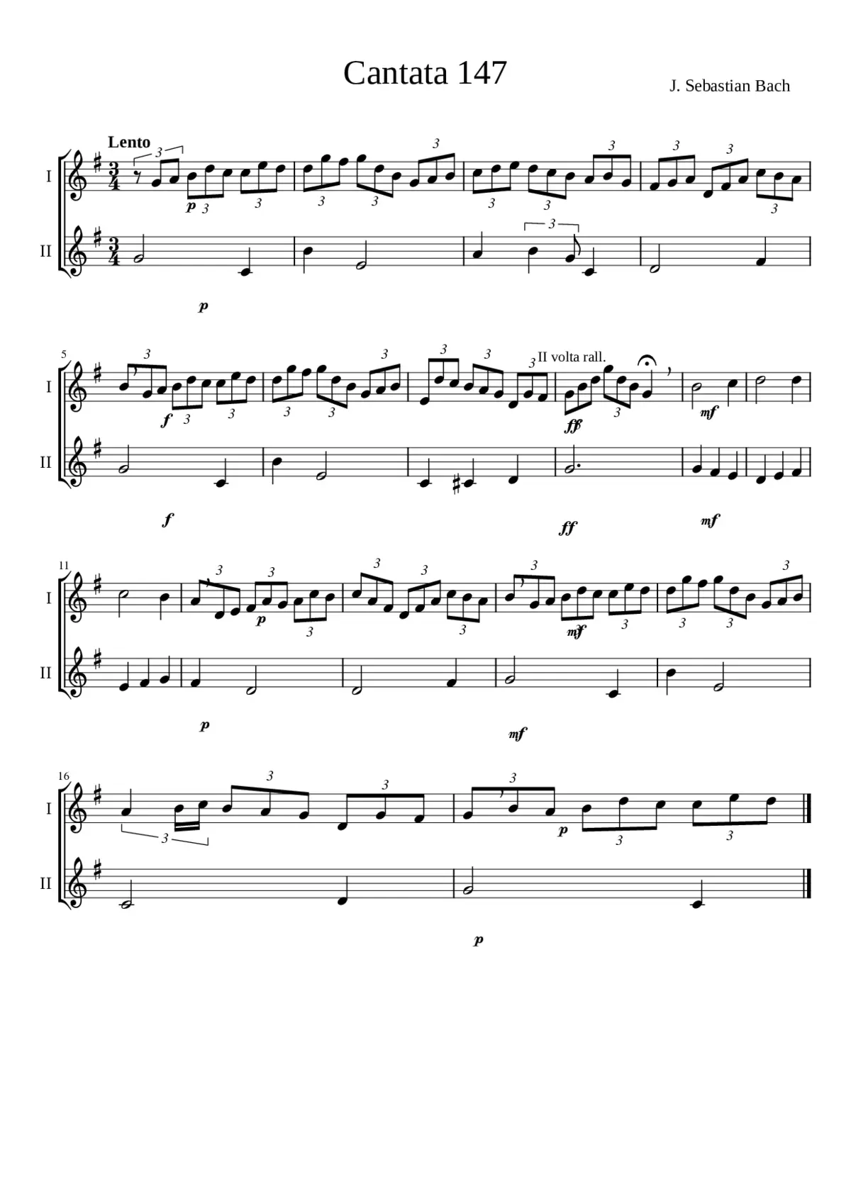 Herz und Mund und Tat und Leben BWV 147 - Page 1