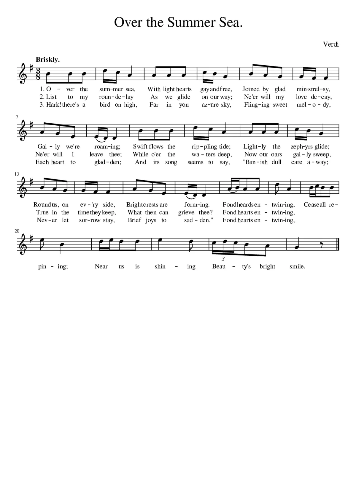 Over the Summer Sea. - Page 1