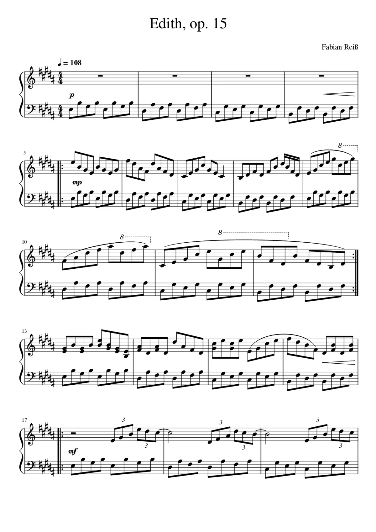 Edith op. 15 - Page 1