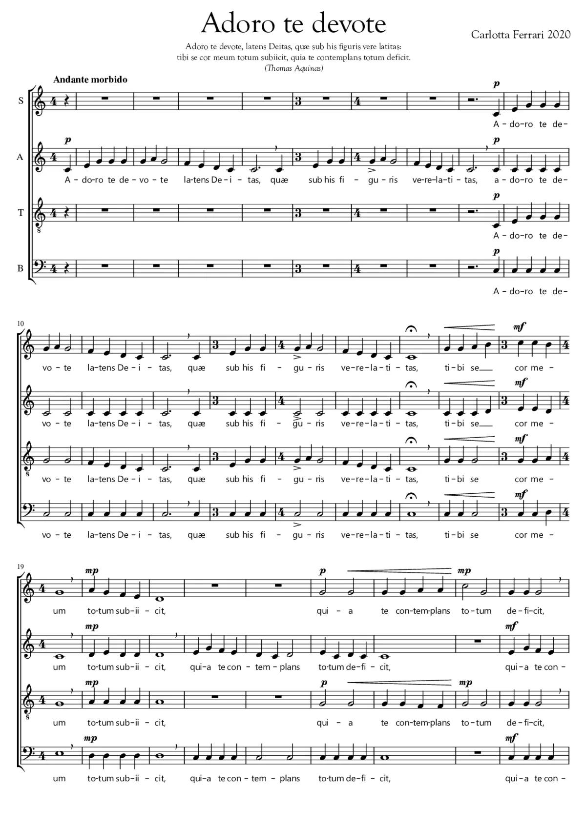 Adoro te devote - Page 1