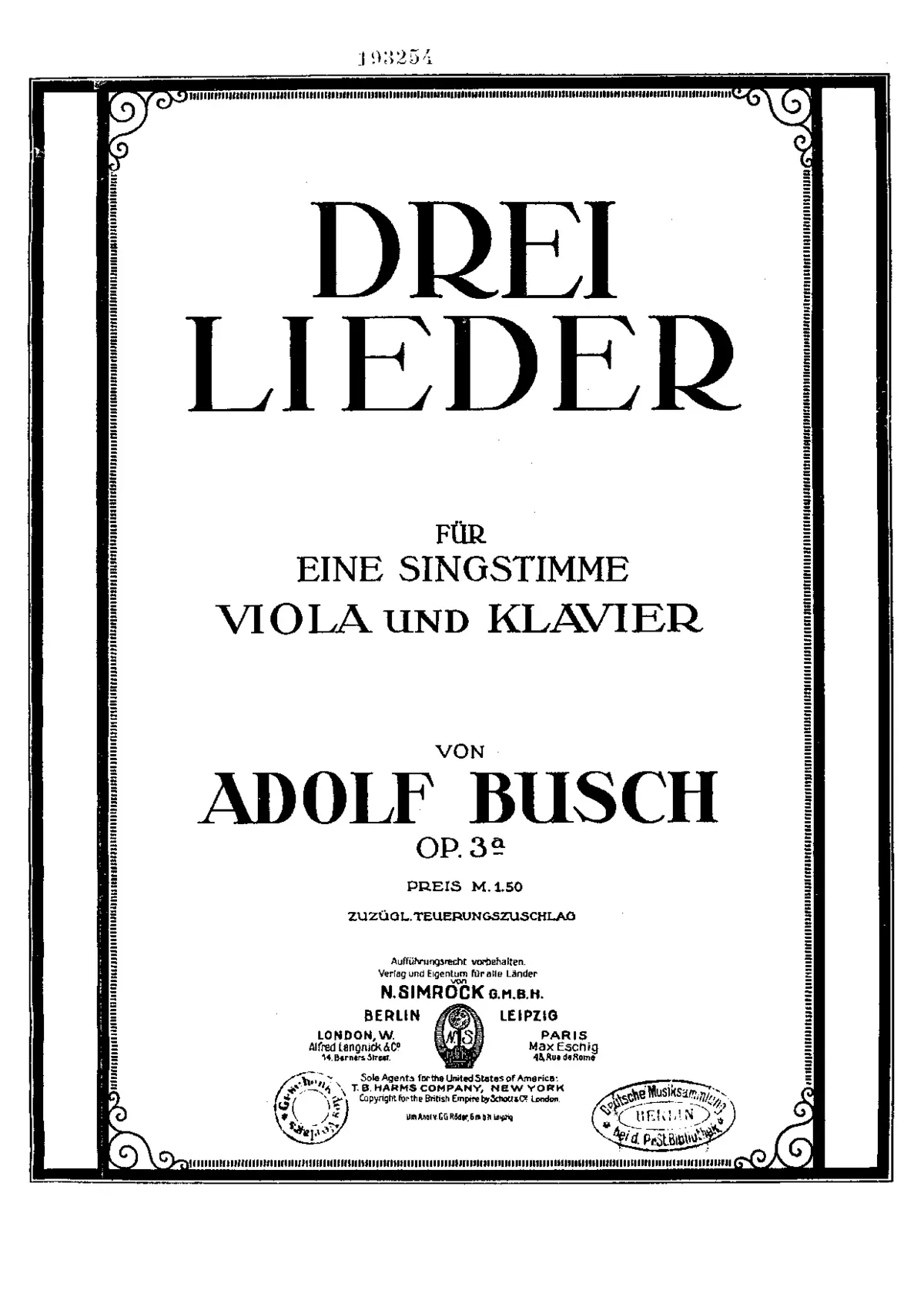 3 Lieder - Page 1