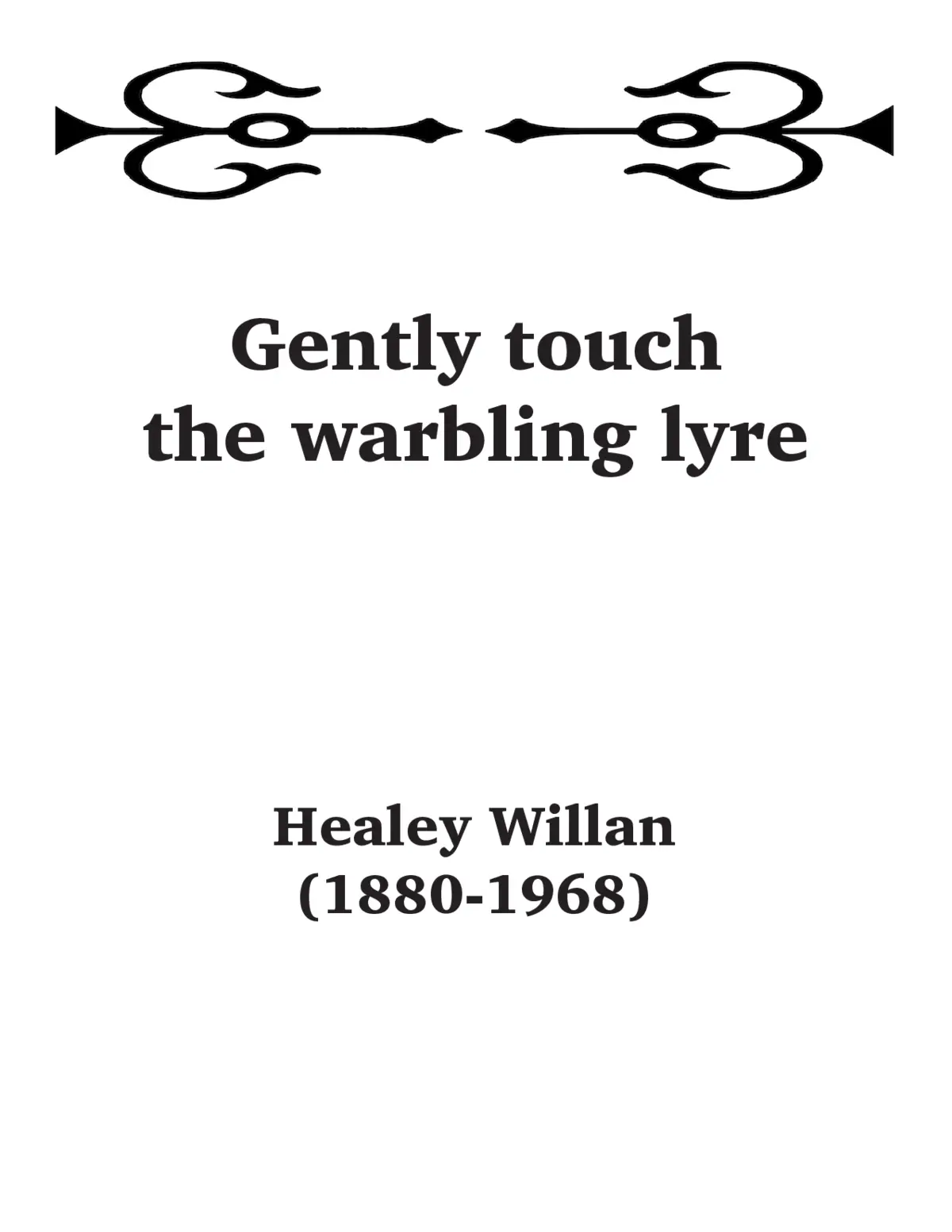 Gently touch the warbling lyre - Page 1