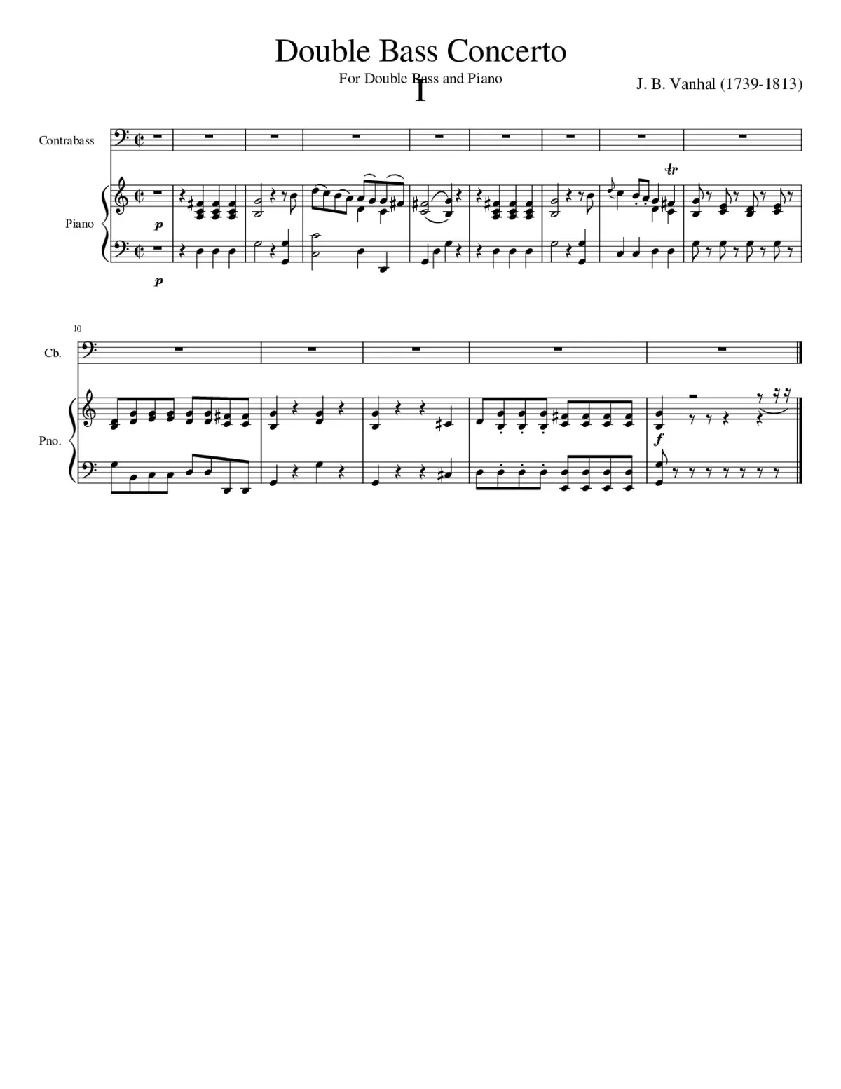 Double Bass first piano - Page 1