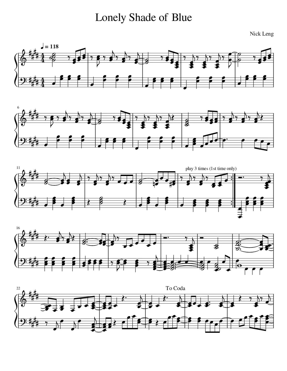 Lonely Shade of Blue - Page 1