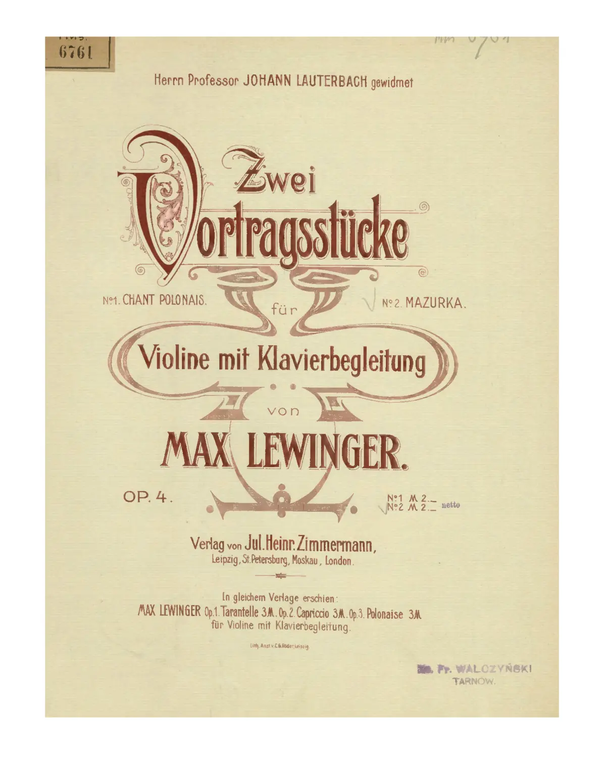 Zwei Vortragsstücke - Page 1