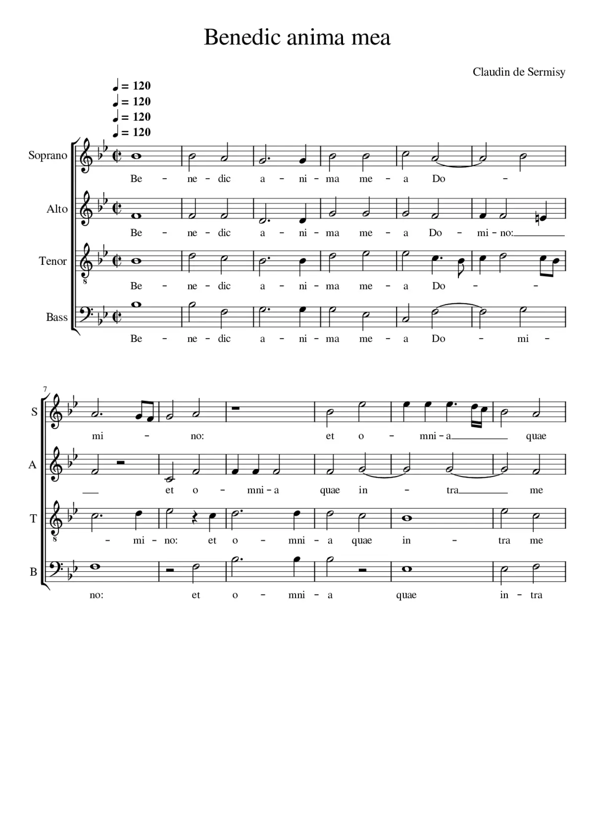 Benedic anima mea - Page 1