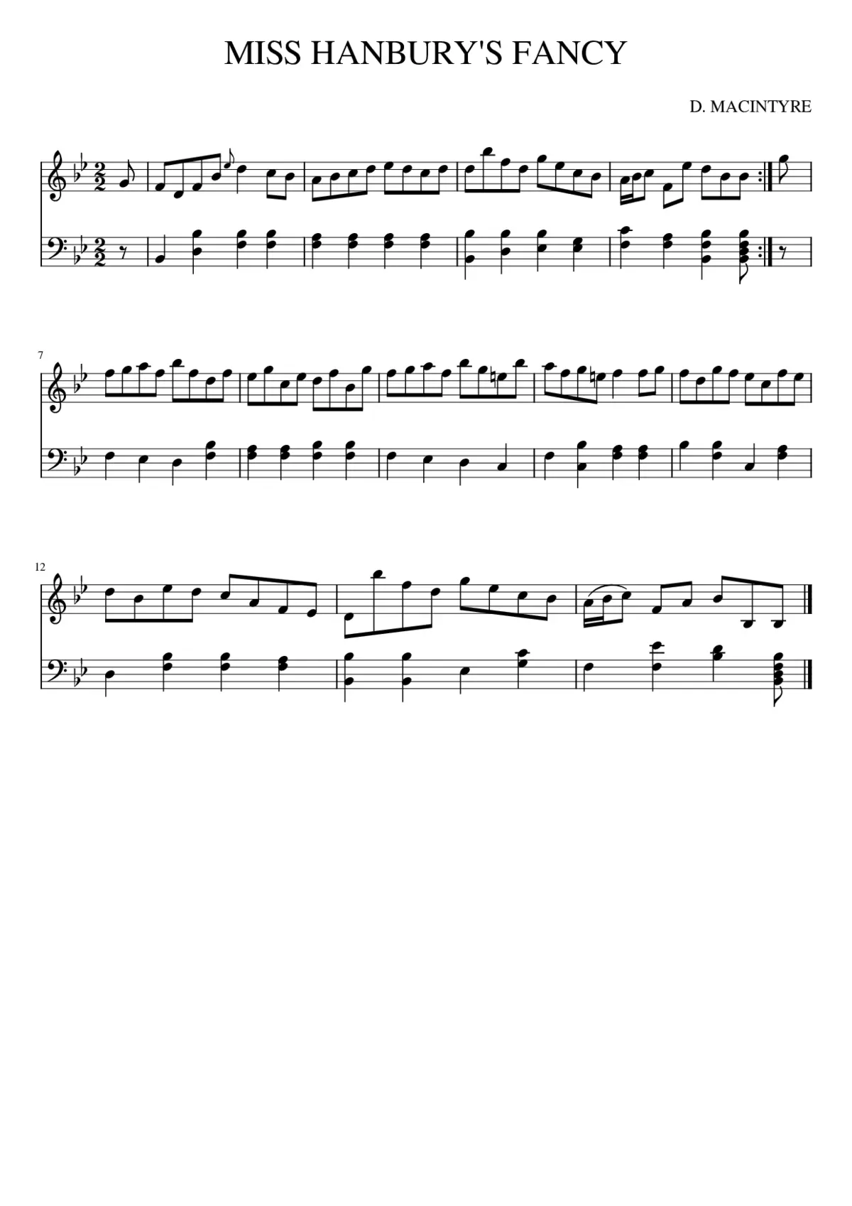 MISS HANBURY'S FANCY - Page 1