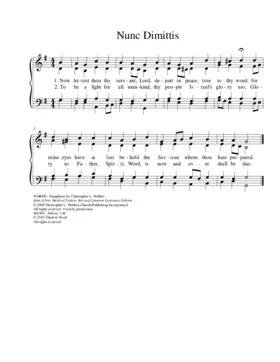 Nunc Dimittis II