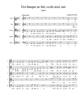 Era dunque ne fati, occhi miei cari