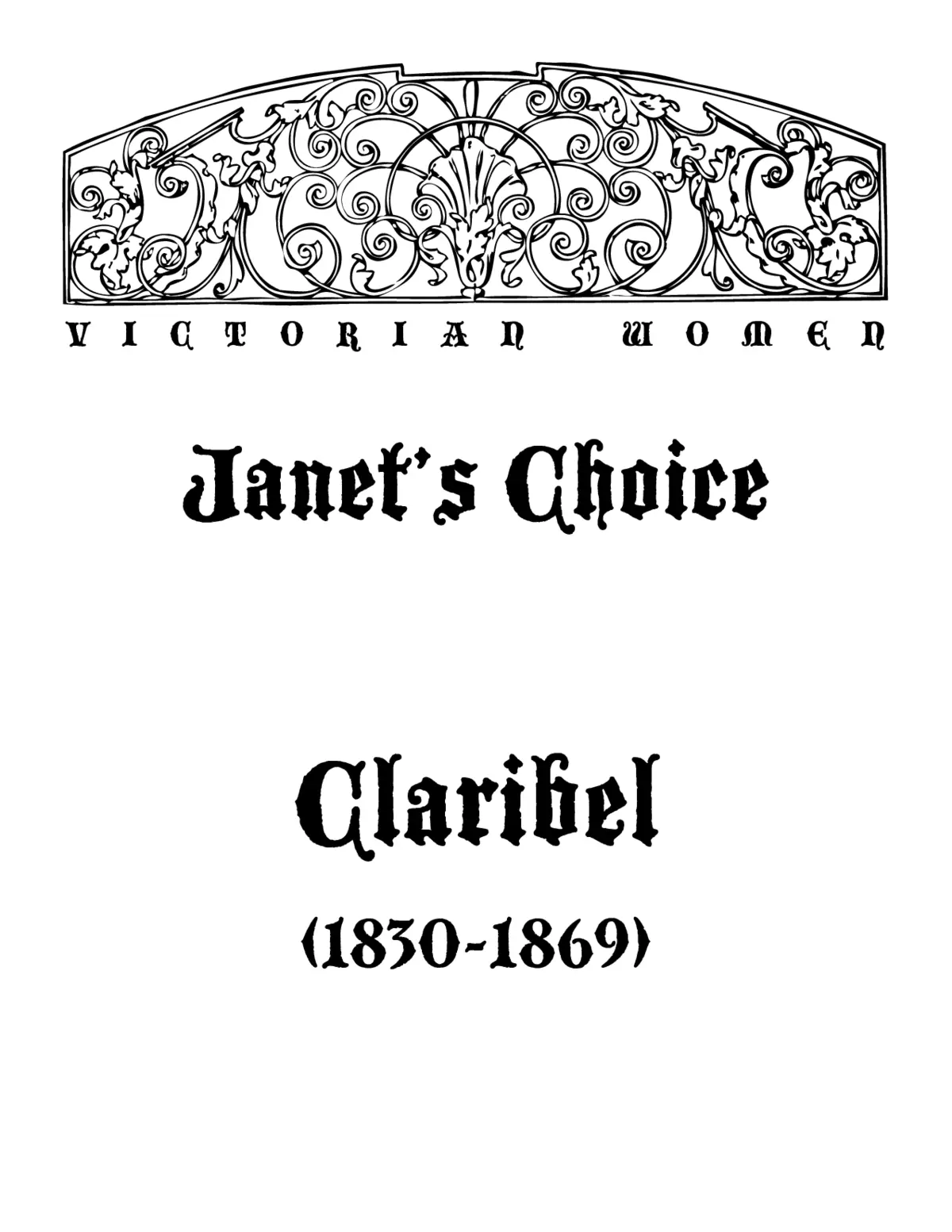 Janet’s Choice - Page 1