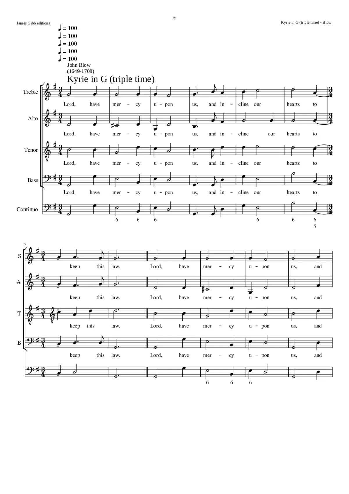 Kyrie in G (triple time) - Page 1