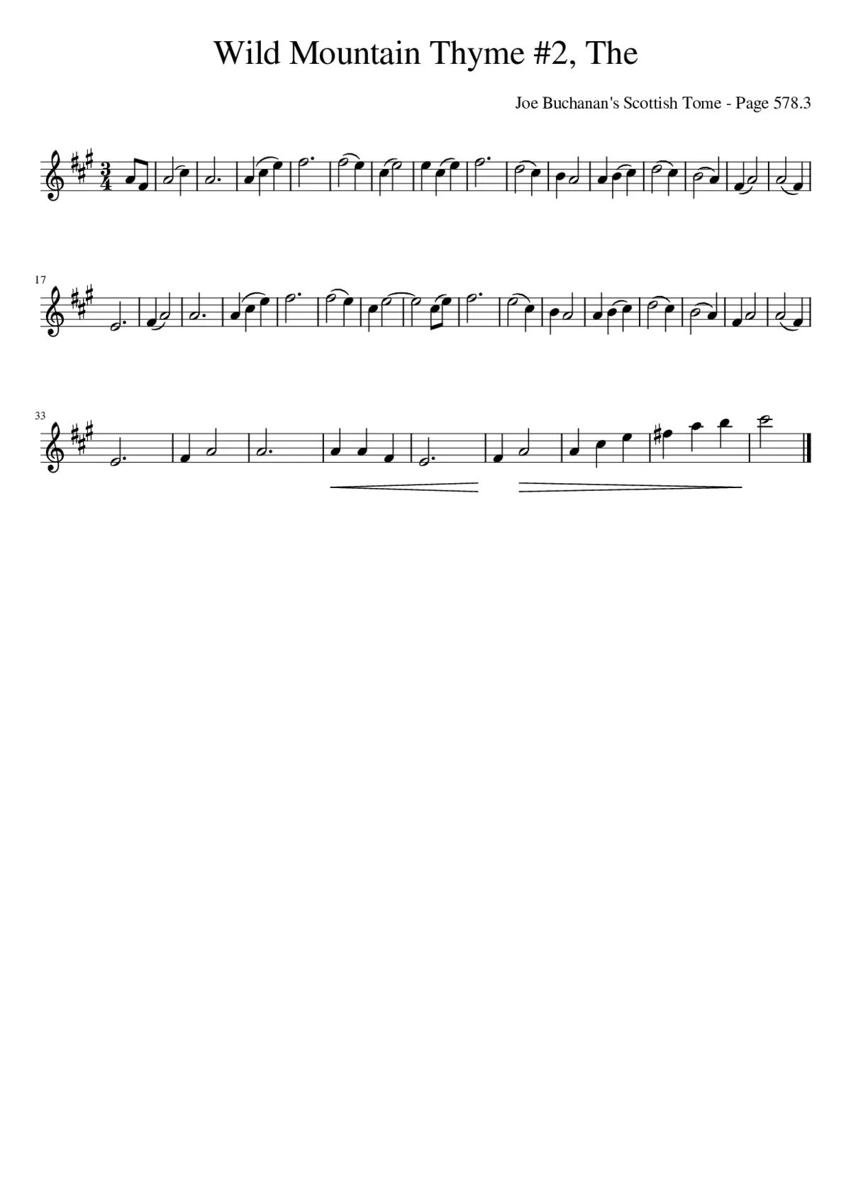 Wild Mountain Thyme - Page 1