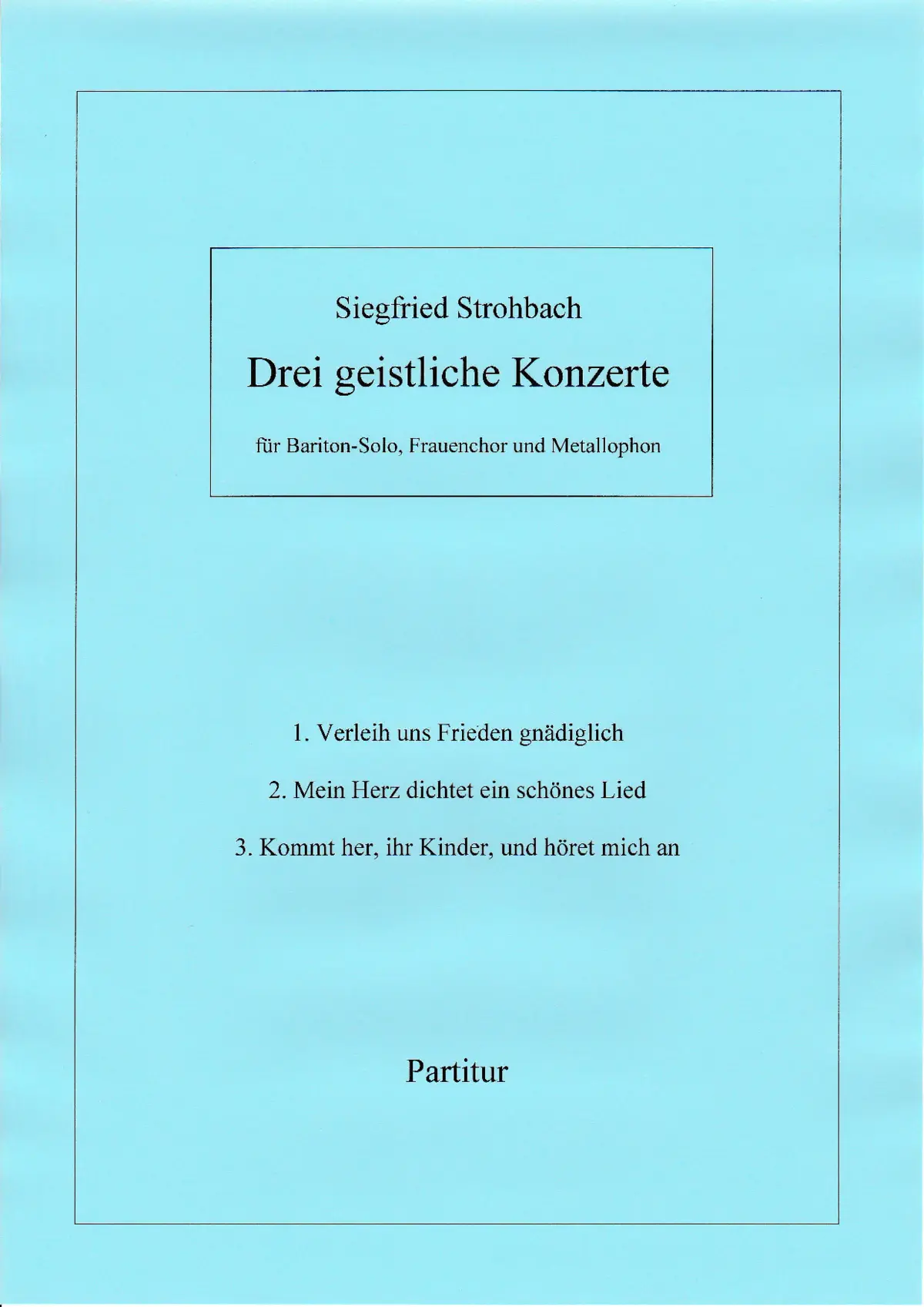 Drei geistliche Konzerte - Page 1