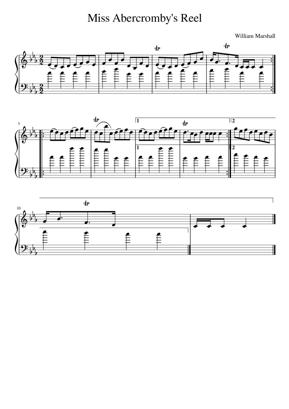Miss Abercromby's Reel - Page 1