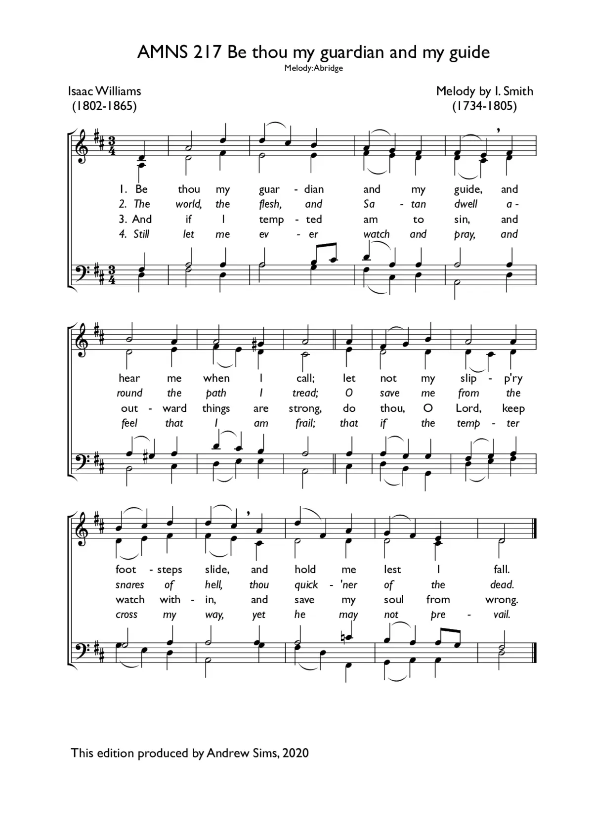 Be thou my guardian and my guide - Page 1