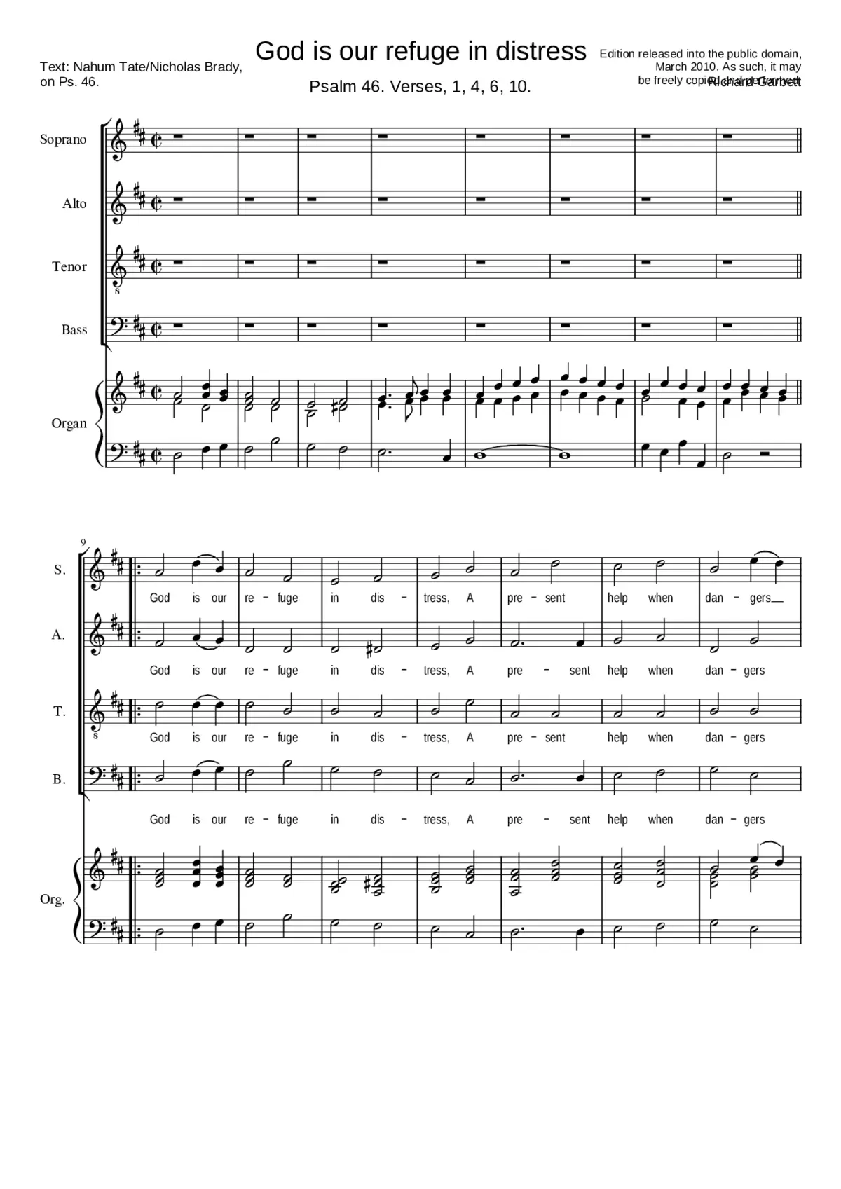 God is our refuge in distress - Page 1