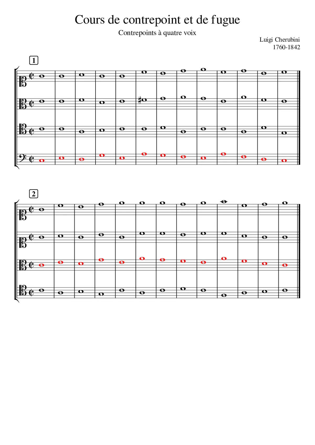 Cours de contrepoint et de fugue - Page 1