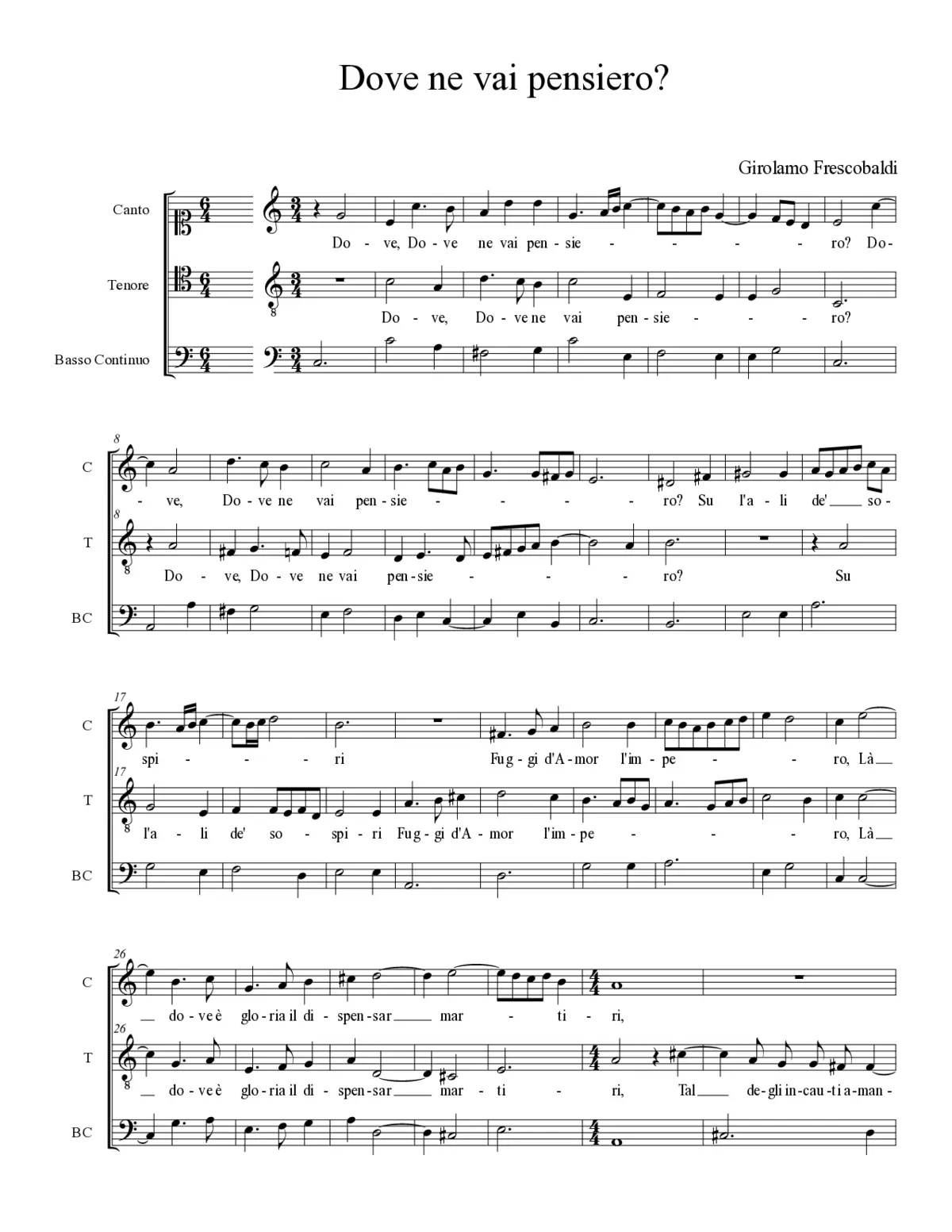 Dove ne vai pensiero? - Page 1