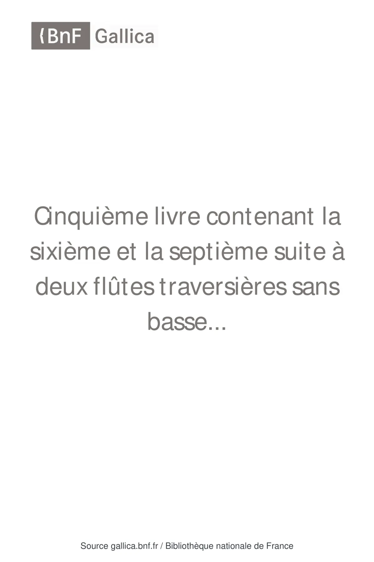 2 Suites à 2 flûtes traversières sans basse, Livre 5 - Page 1