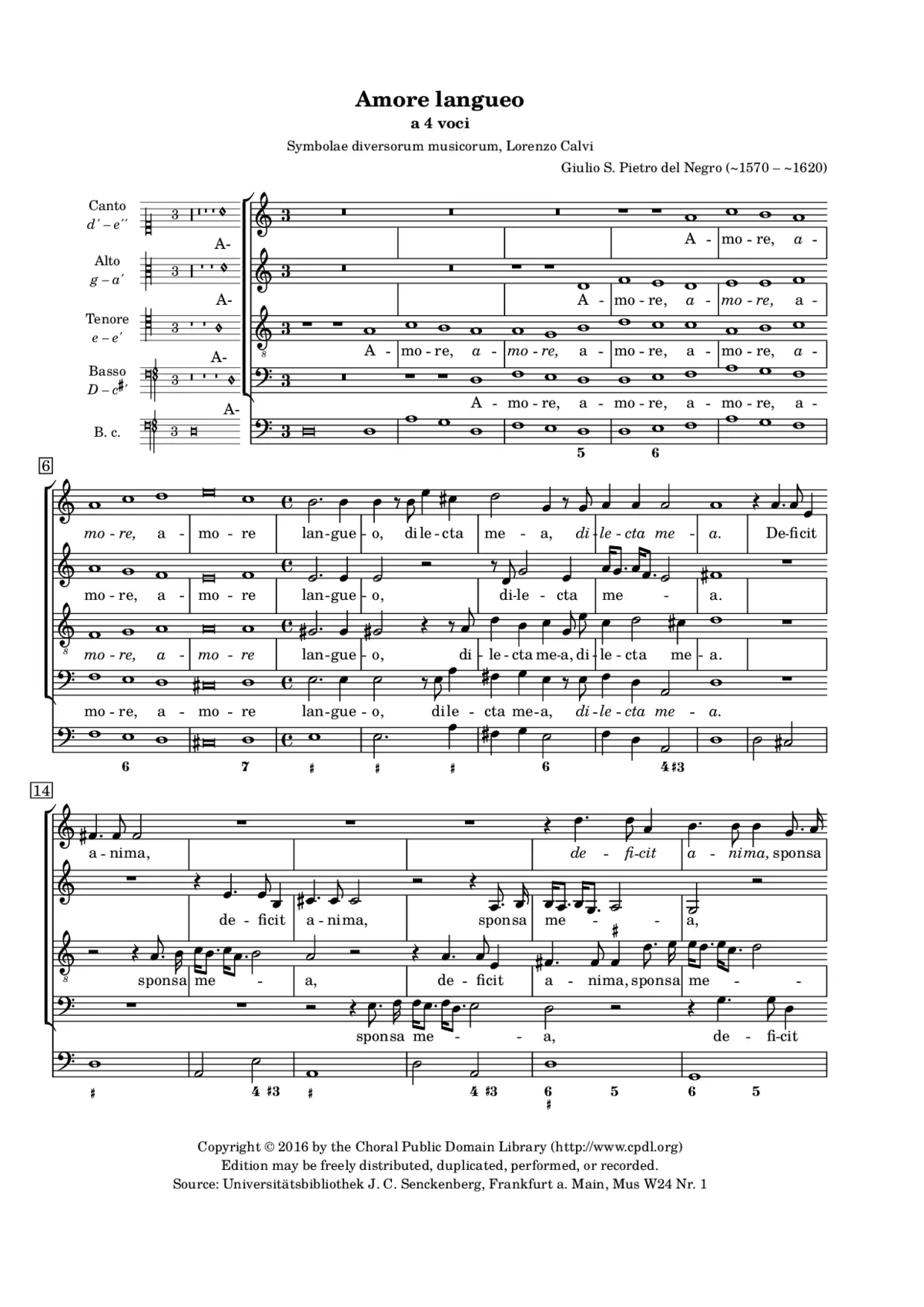 Amore langueo - Page 1