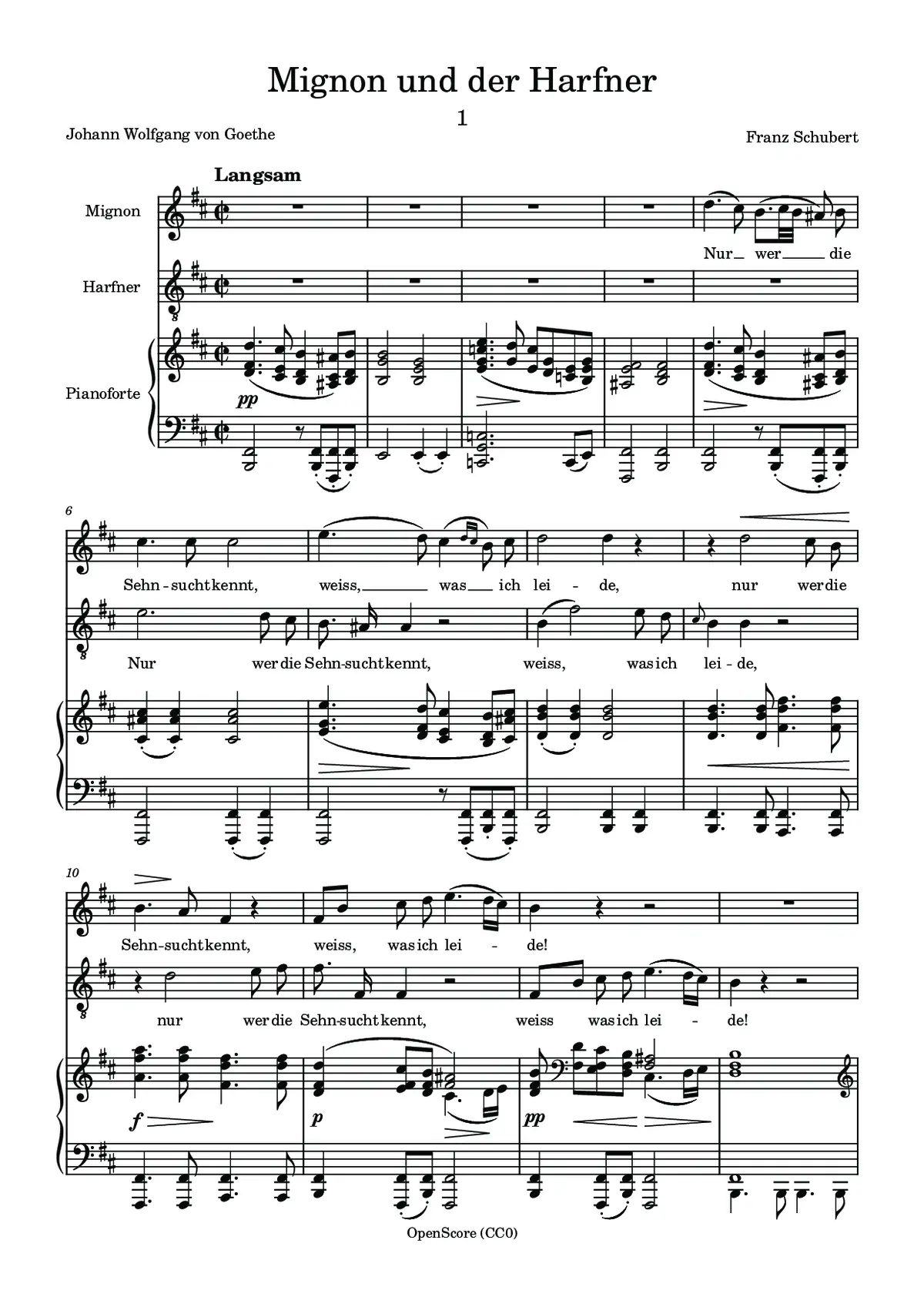 Mignon und der Harfner - Page 1