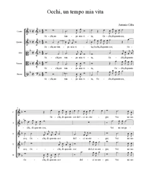 Occhi, un tempo mia vita