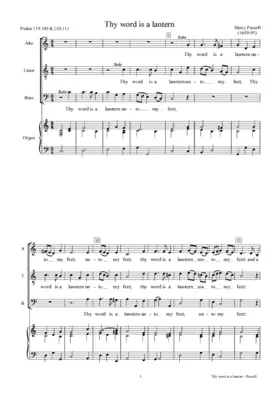 Thy word is a lantern, Z 61