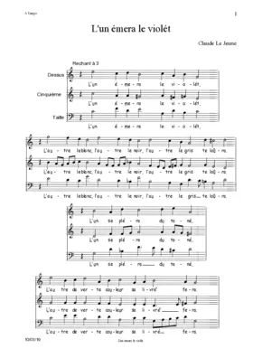 L'un émera le violét