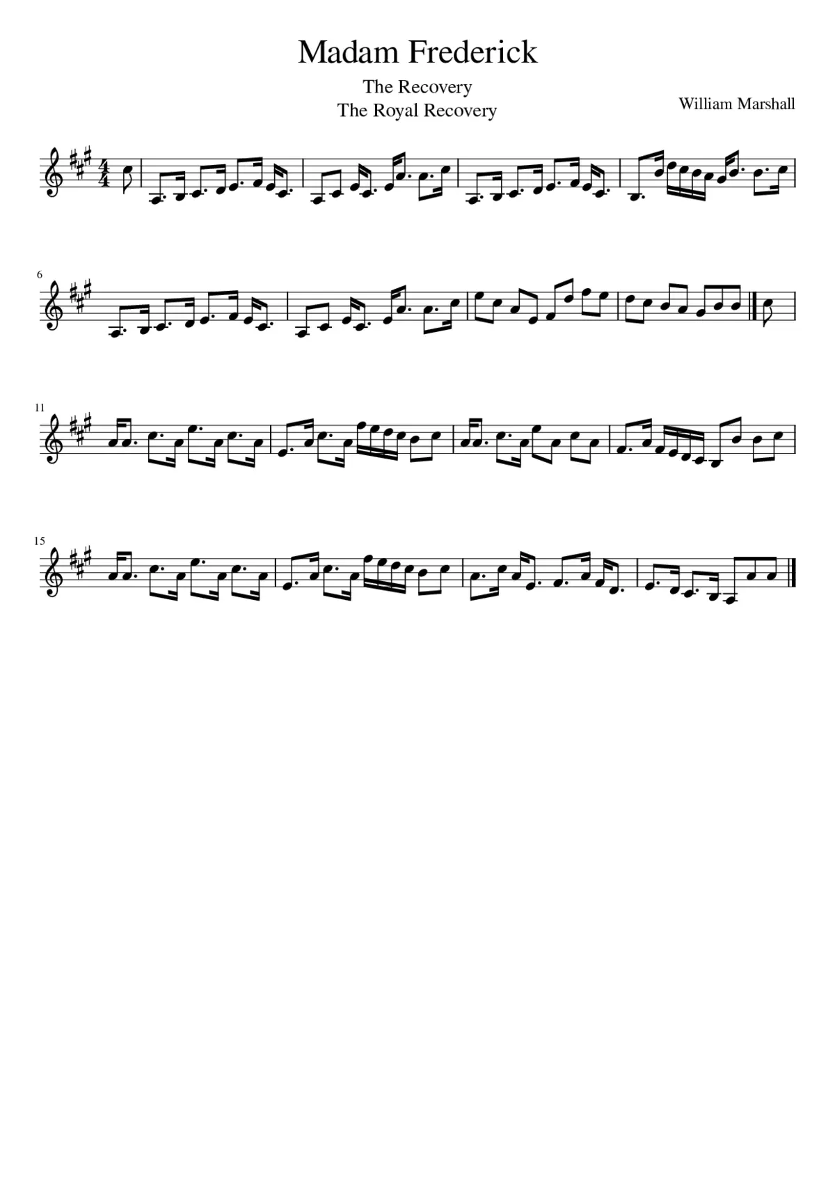 Madam Frederick - Page 1