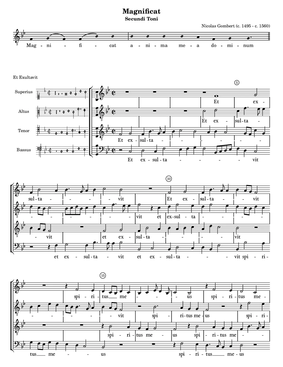 Magnificat secundi toni - Page 1