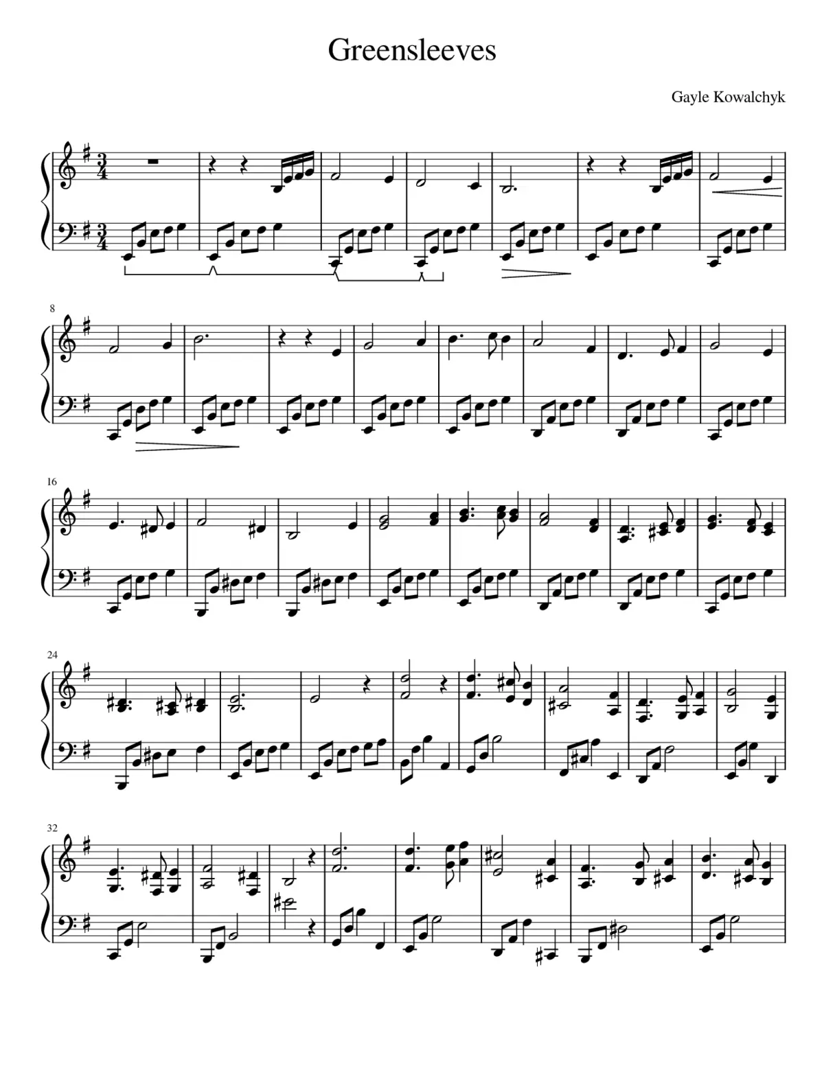 Greensleeves - Page 1