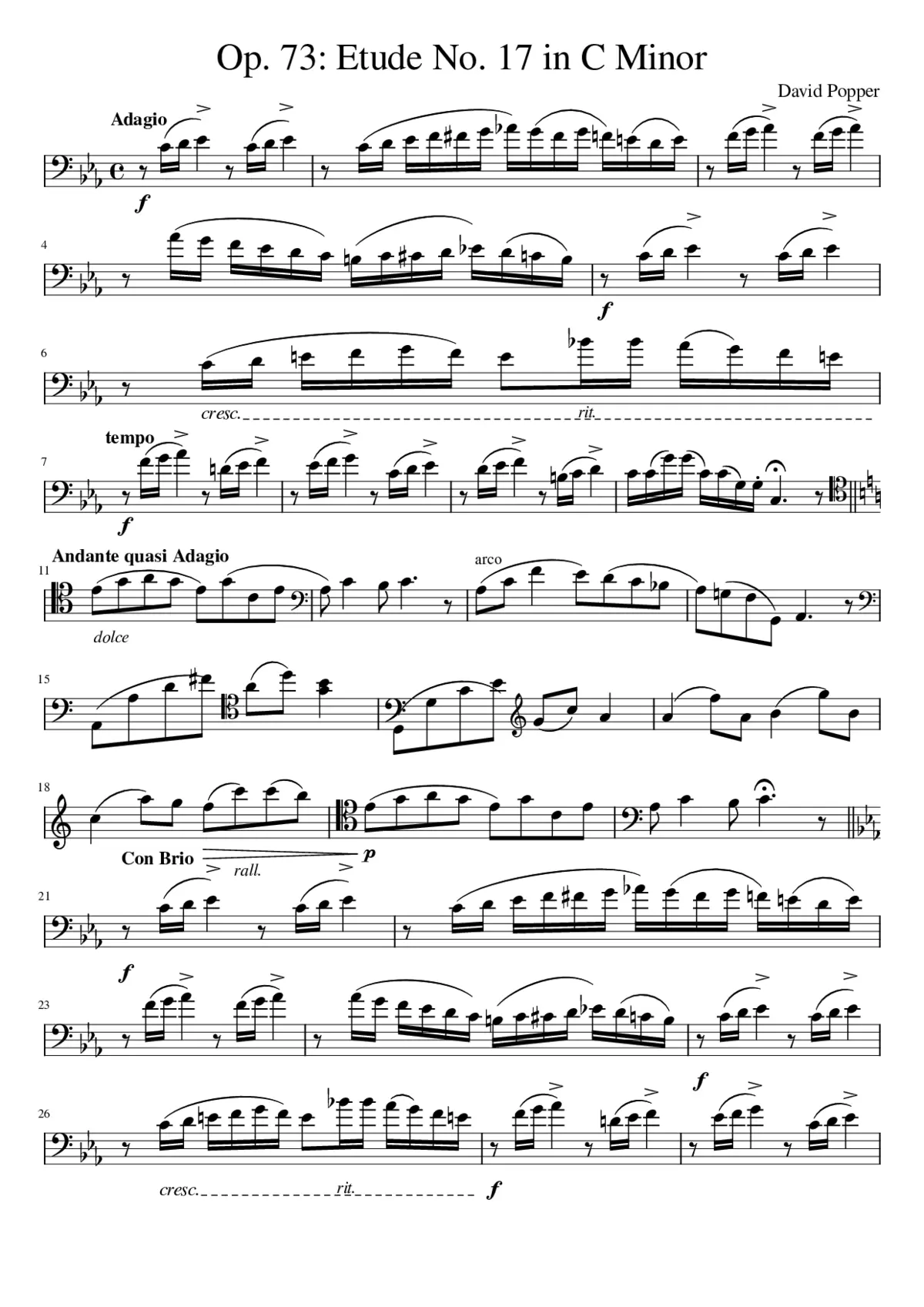 Hohe Schule des Violoncello-Spiels Op.73 - Page 1