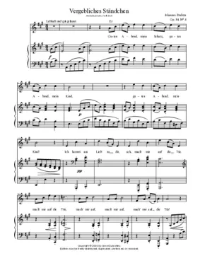 Vergebliches Ständchen, Op. 84, No. 4