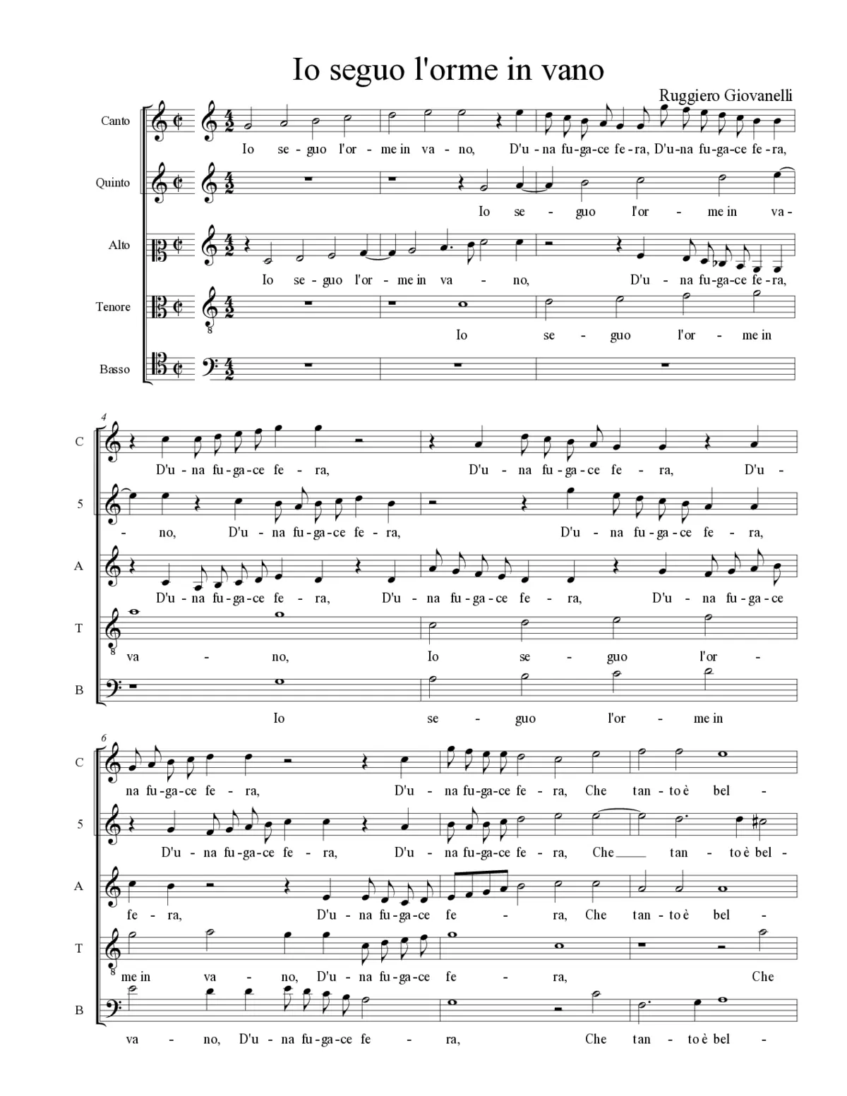 Io seguo l'orme in vano - Page 1
