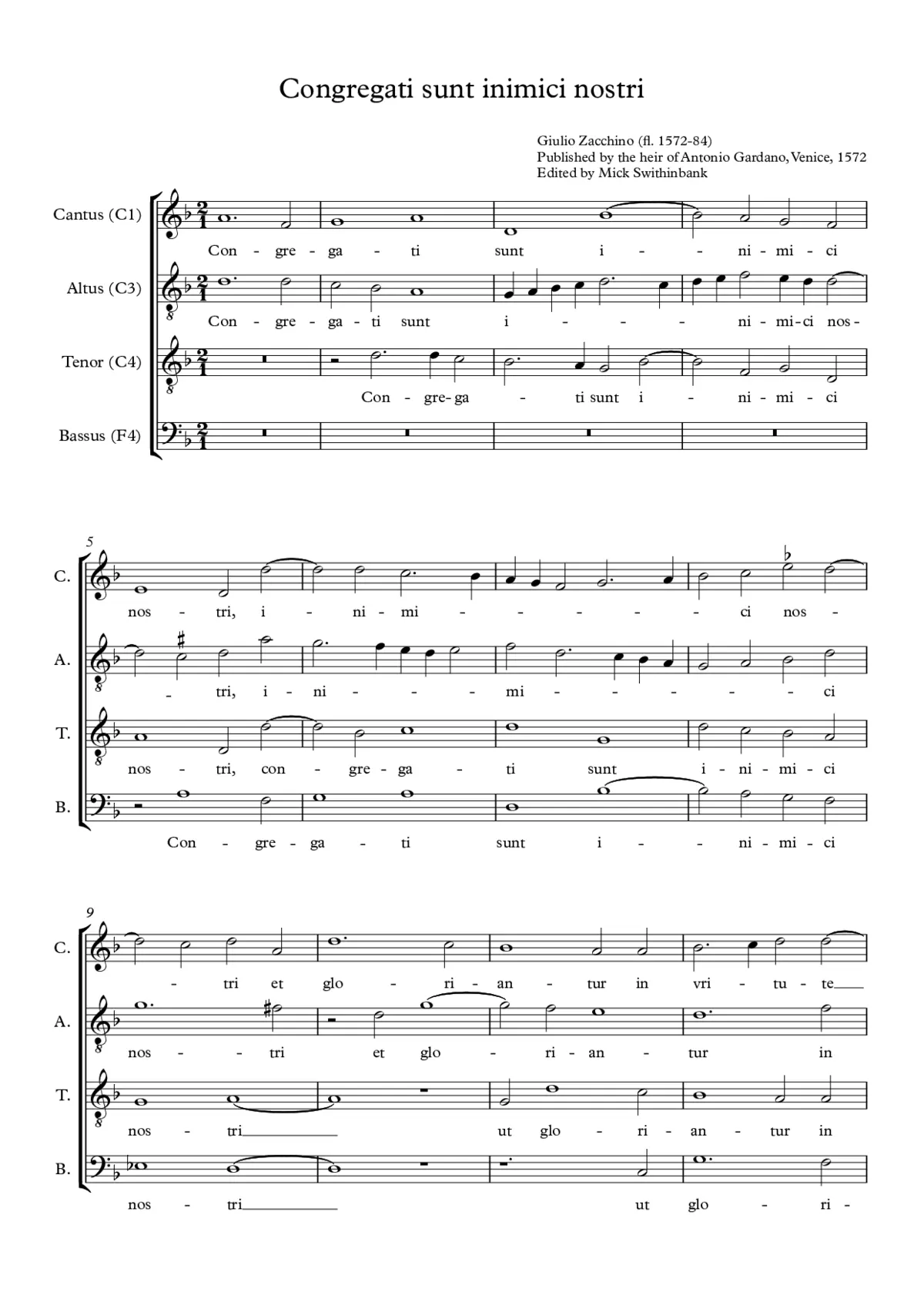 Congregati sunt inimici nostri - Page 1