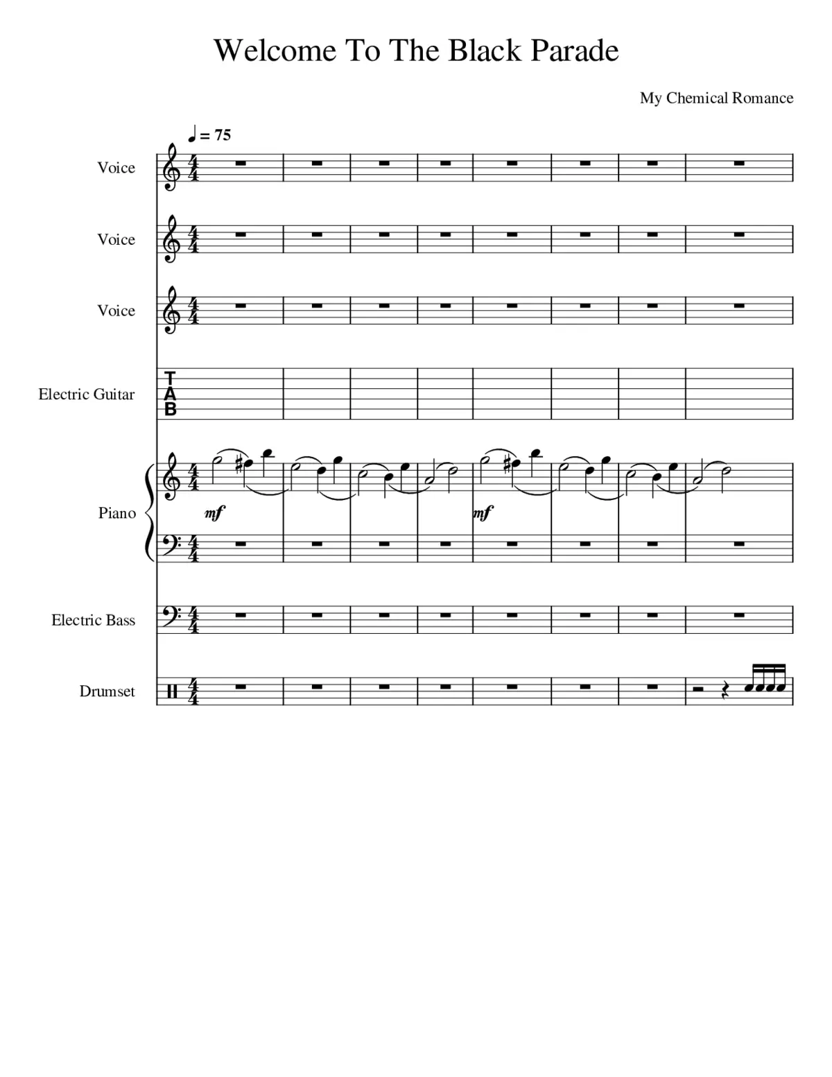 welcome to the black parade - Page 1