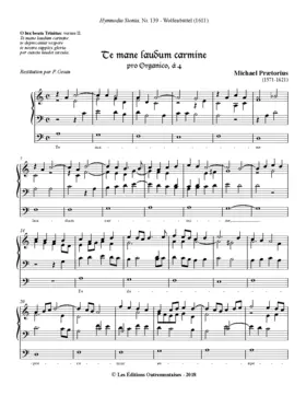Te mane laudum carmine