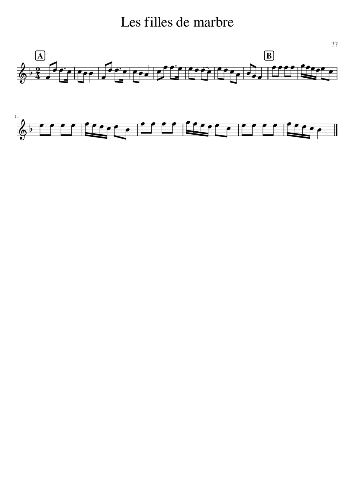 Les filles de marbre - Page 1