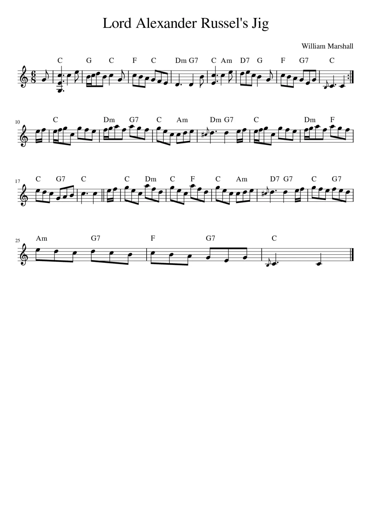 Lord Alexander Russel's Jig - Page 1